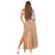 Fusta scurta cappuccino cu trena latino look Nedelya Fusta scurta cappuccino cu trena latino look Nedelya 3 - jojofashion.ro