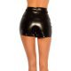 Fusta skort, din piele eco, scurta, neagra, mulata,  Ariadna 4 - jojofashion.ro