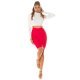 Fusta bandage midi, roz zmeura, tip creion, cu fermoar la spate, Sofie Fusta bandage midi, roz zmeura, tip creion, cu fermoar la spate, Sofie 8 - jojofashion.ro