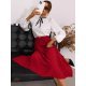 Fusta eleganta plisata, midi, rosie, Florena Fusta eleganta plisata, midi, rosie, Florena 4 - jojofashion.ro