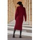 Fusta conica din vascoza, midi, burgundy, mulata, CarmenR Fusta conica din vascoza, midi, burgundy, mulata, CarmenR 3 - jojofashion.ro
