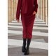 Fusta conica din vascoza, midi, burgundy, mulata, CarmenR Fusta conica din vascoza, midi, burgundy, mulata, CarmenR 4 - jojofashion.ro