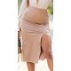 Fusta conica piele eco midi, cappuccino Ektrinis Fusta conica piele eco midi, cappuccino Ektrinis 2 - jojofashion.ro