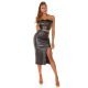 Fusta conica piele eco midi, neagra Ektrinis Fusta conica piele eco midi, neagra Ektrinis 4 - jojofashion.ro