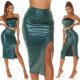 Fusta conica piele eco midi, verde Ektrinis Fusta conica piele eco midi, verde Ektrinis 7 - jojofashion.ro