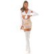 Fusta cu aspect metalic, din vascoza, aurie, scurta, cu tinte, Andia Fusta cu aspect metalic, din vascoza, aurie, scurta, cu tinte, Andia 5 - jojofashion.ro