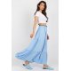 Fusta cu volane si curea, din vascoza, lunga, bleu, fluida, Amrita Fusta cu volane si curea, din vascoza, lunga, bleu, fluida, Amrita 5 - jojofashion.ro