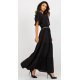 Fusta cu volane si curea, din vascoza, lunga, neagra, fluida, Amrita Fusta cu volane si curea, din vascoza, lunga, neagra, fluida, Amrita 4 - jojofashion.ro