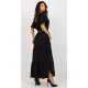 Fusta cu volane si curea, din vascoza, lunga, neagra, fluida, Amrita Fusta cu volane si curea, din vascoza, lunga, neagra, fluida, Amrita 5 - jojofashion.ro