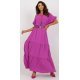 Fusta cu volane si curea, din vascoza, lunga, roz magenta, fluida, Amrita Fusta cu volane si curea, din vascoza, lunga, roz magenta, fluida, Amrita 3 - jojofashion.ro