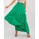 Fusta cu volane si curea, din vascoza, lunga, verde, fluida, Amrita 2 - jojofashion.ro