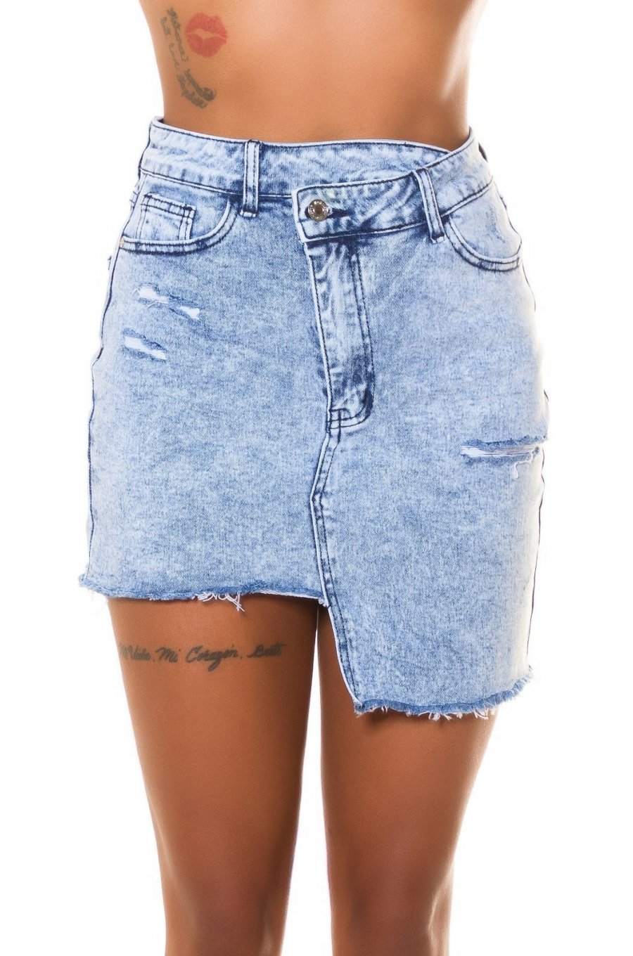 Fusta dama de blugi bleu asimetrica Sicily Fusta dama de blugi bleu asimetrica Sicily 1 - jojofashion.ro