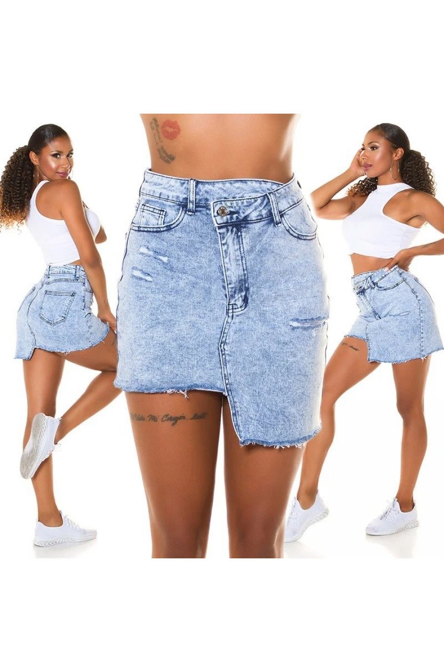 Fusta dama de blugi bleu asimetrica Sicily Fusta dama de blugi bleu asimetrica Sicily 7 - jojofashion.ro