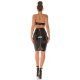 Fusta dama din latex, midi, neagra, mulata, cu fermoar la spate, Moniq 6 - jojofashion.ro