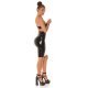 Fusta dama din latex, midi, neagra, mulata, cu fermoar la spate, Moniq 7 - jojofashion.ro
