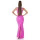 Fusta mulata latex lunga roz bombon crapata la spate Zandra Fusta mulata latex lunga roz bombon crapata la spate Zandra 8 - jojofashion.ro