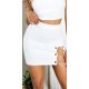 Fusta mulata scurta alba cu lanturi Constance Fusta mulata scurta alba cu lanturi Constance 2 - jojofashion.ro