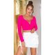 Fusta dama scurta cargo, alba, cu talia inalta si buzunare frontale, Madalena 4 - jojofashion.ro