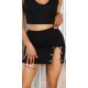Fusta mulata scurta neagra cu lanturi Constance Fusta mulata scurta neagra cu lanturi Constance 2 - jojofashion.ro