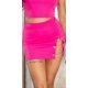 Fusta mulata scurta roz cu lanturi Constance Fusta mulata scurta roz cu lanturi Constance 2 - jojofashion.ro