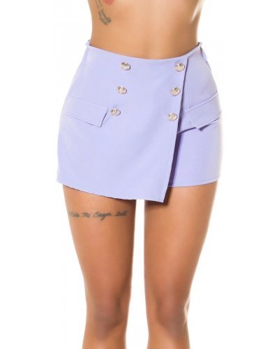 Fusta dama skort scurta lila lavanda Catarina - jojofashion.ro