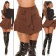 Fusta dama skort, scurta, maro, cu volan, in clos, Valencia Fusta dama skort, scurta, maro, cu volan, in clos, Valencia 7 - jojofashion.ro