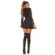 Fusta dama skort, scurta, neagra, cu volan, in clos, Valencia 6 - jojofashion.ro