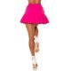 Fusta in clos scurta roz skort cu volan Dorinela 3 - jojofashion.ro