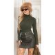 Fusta din imitatie piele scurta neagra Efnan 4 - jojofashion.ro