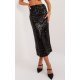Fusta din paiete, lunga, neagra, mulata, cu talia inalta, Maisah 2 - jojofashion.ro