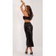 Fusta din paiete, lunga, neagra, mulata, cu talia inalta, Maisah 5 - jojofashion.ro