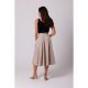 Fusta eleganta, in clos, midi, bej, cu talia inalta, Ninette Fusta eleganta, in clos, midi, bej, cu talia inalta, Ninette 4 - jojofashion.ro
