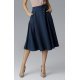 Fusta eleganta in clos, midi, bleumarin navy, cu talia inalta, Farha Fusta eleganta in clos, midi, bleumarin navy, cu talia inalta, Farha 2 - jojofashion.ro