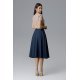 Fusta eleganta in clos, midi, bleumarin navy, cu talia inalta, Farha Fusta eleganta in clos, midi, bleumarin navy, cu talia inalta, Farha 3 - jojofashion.ro