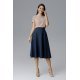 Fusta eleganta in clos, midi, bleumarin navy, cu talia inalta, Farha Fusta eleganta in clos, midi, bleumarin navy, cu talia inalta, Farha 4 - jojofashion.ro