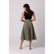 Fusta eleganta, in clos, midi, kaki, cu talia inalta, Ninette Fusta eleganta, in clos, midi, kaki, cu talia inalta, Ninette 4 - jojofashion.ro