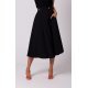 Fusta eleganta, in clos, midi, neagra, cu talia inalta, Ninette Fusta eleganta, in clos, midi, neagra, cu talia inalta, Ninette 2 - jojofashion.ro