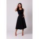 Fusta eleganta, in clos, midi, neagra, cu talia inalta, Ninette Fusta eleganta, in clos, midi, neagra, cu talia inalta, Ninette 3 - jojofashion.ro