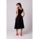Fusta eleganta, in clos, midi, neagra, cu talia inalta, Ninette Fusta eleganta, in clos, midi, neagra, cu talia inalta, Ninette 4 - jojofashion.ro