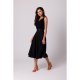Fusta eleganta, in clos, midi, neagra, cu talia inalta, Ninette Fusta eleganta, in clos, midi, neagra, cu talia inalta, Ninette 5 - jojofashion.ro