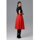 Fusta eleganta in clos, midi, rosie, cu talia inalta, Farha Fusta eleganta in clos, midi, rosie, cu talia inalta, Farha 3 - jojofashion.ro