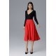Fusta eleganta in clos, midi, rosie, cu talia inalta, Farha Fusta eleganta in clos, midi, rosie, cu talia inalta, Farha 4 - jojofashion.ro