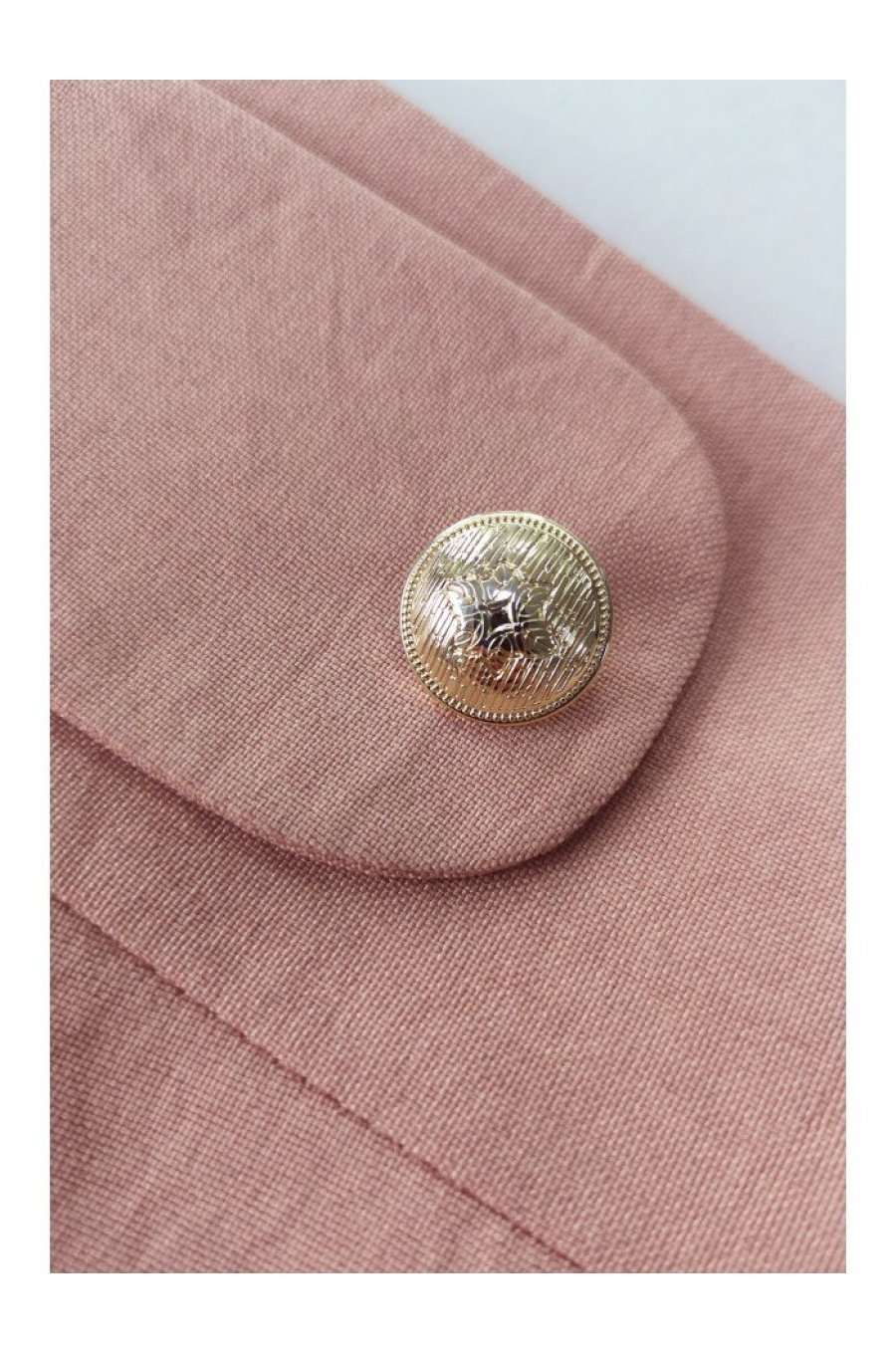 Fusta eleganta, in clos, midi, roz pudra, cu talia inalta, Ninette Fusta eleganta, in clos, midi, roz pudra, cu talia inalta, Ninette 5 - jojofashion.ro