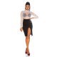Fusta eleganta midi neagra crapata pe picior Miray Fusta eleganta midi neagra crapata pe picior Miray 7 - jojofashion.ro