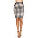 Fusta eleganta midi office tip creion alb negru Caitlyn 2 - jojofashion.ro