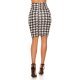 Fusta eleganta midi office tip creion alb negru Caitlyn 4 - jojofashion.ro