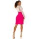 Fusta eleganta midi, roz fucsia, crapata pe picior Miray 7 - jojofashion.ro