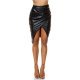 Fusta eleganta tip creion WetLook neagra Clarice Fusta eleganta tip creion WetLook neagra Clarice 2 - jojofashion.ro