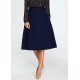 Fusta evazata eleganta midi bleumarin, clasica, Hameeda Fusta evazata eleganta midi bleumarin, clasica, Hameeda 2 - jojofashion.ro