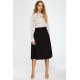 Fusta evazata eleganta midi, neagra, clasica, Hameeda 3 - jojofashion.ro